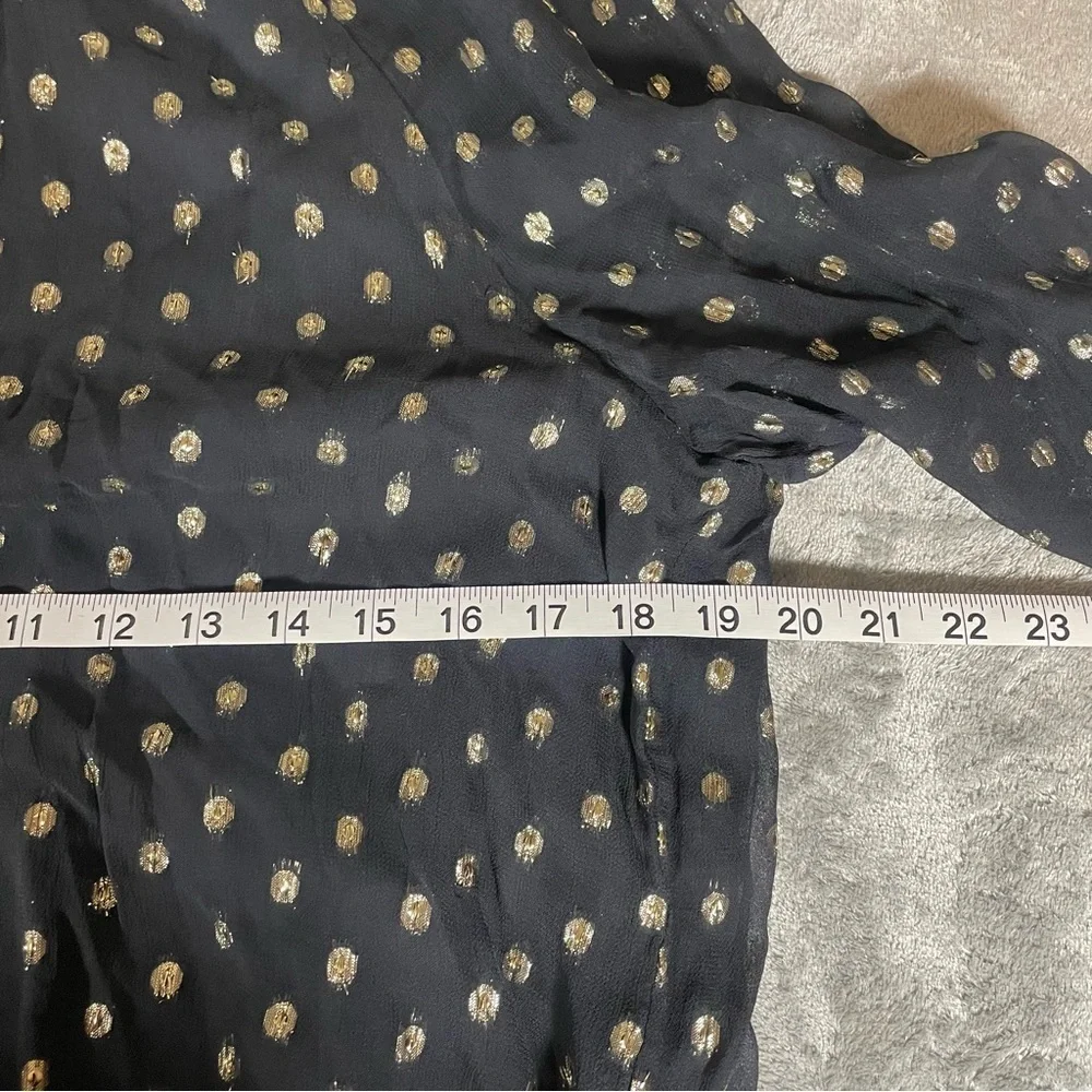 Velvet by Graham & Spencer Black and Gold Dress Size L - Picture 10 of 12